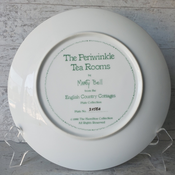 English Country Cottage Plate by Marty Bell - Picture 3 of 5